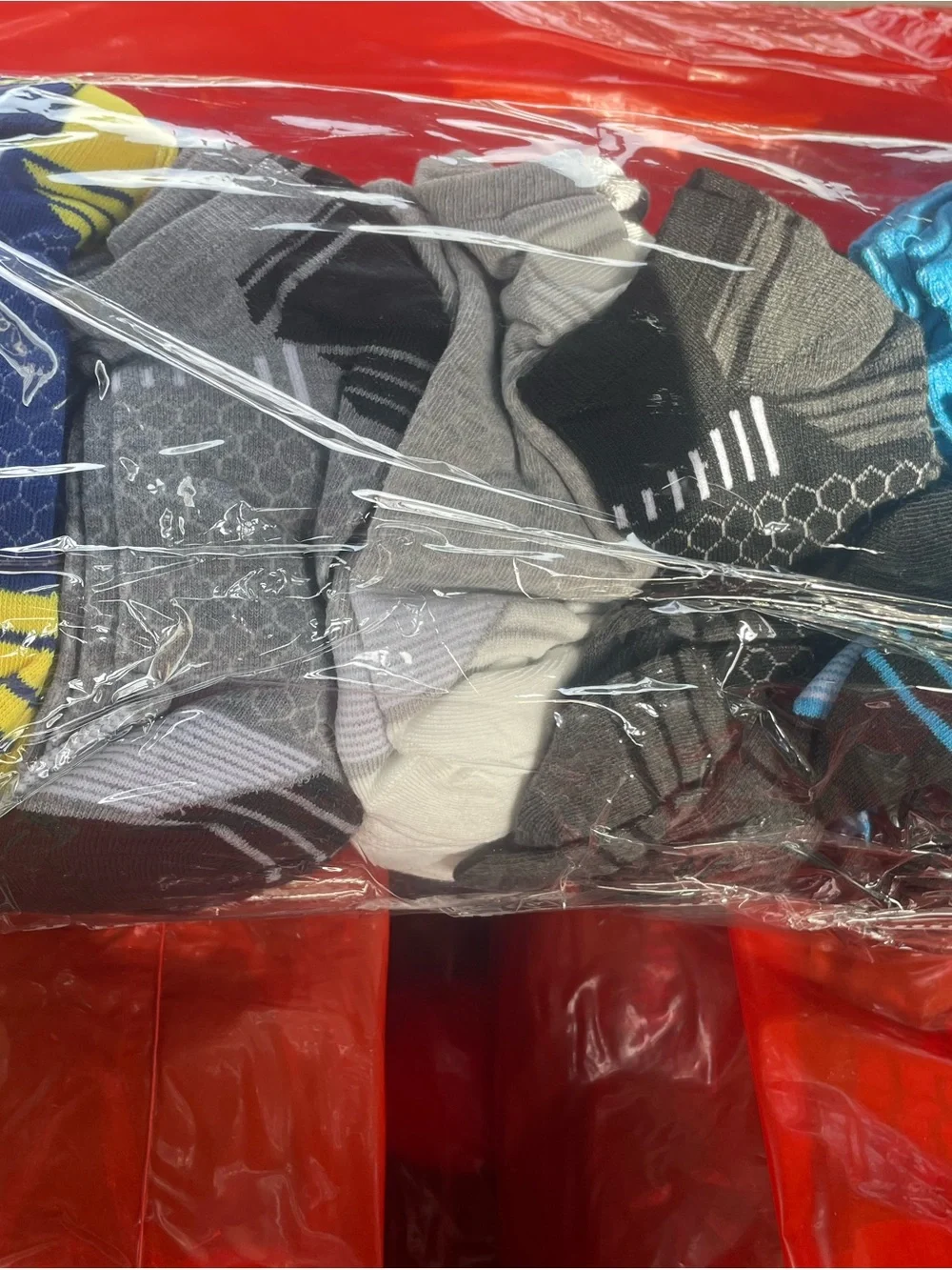 Men's Crew Socks - Mixed Gray, Black & Blue Pack